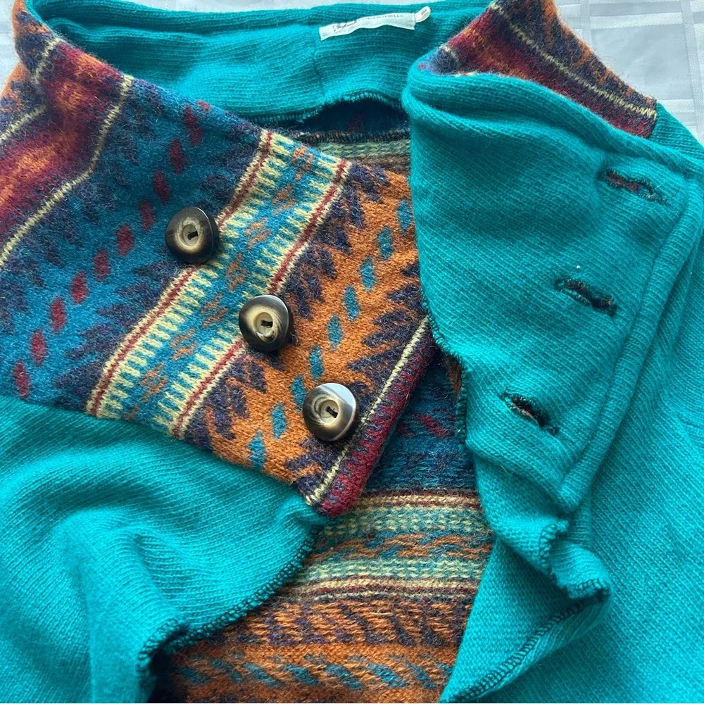 Precocious Bohemian Reworked Cropped Long Sleeve Sweater - Picture 6 of 10